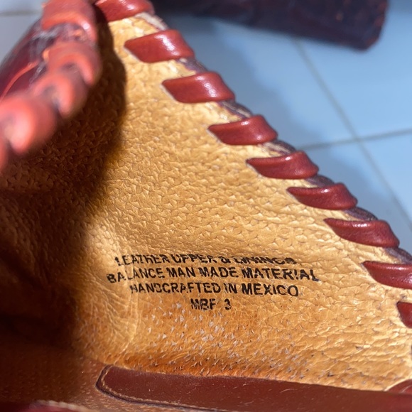 Dark red Born clogs with floral patterned leather - Picture 8 of 8